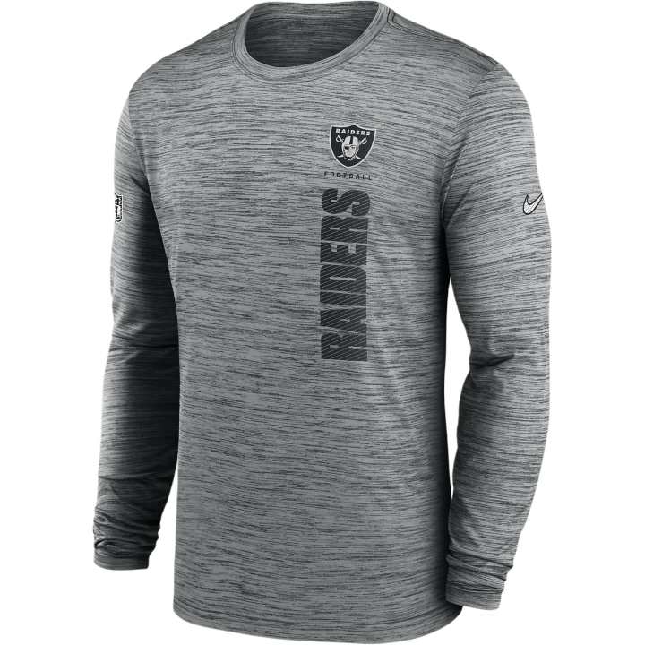 Nike Nike Las Vegas Raiders Sideline Velocity Men's Nike Dri FIT Nfl Long Sleeve T Shirt