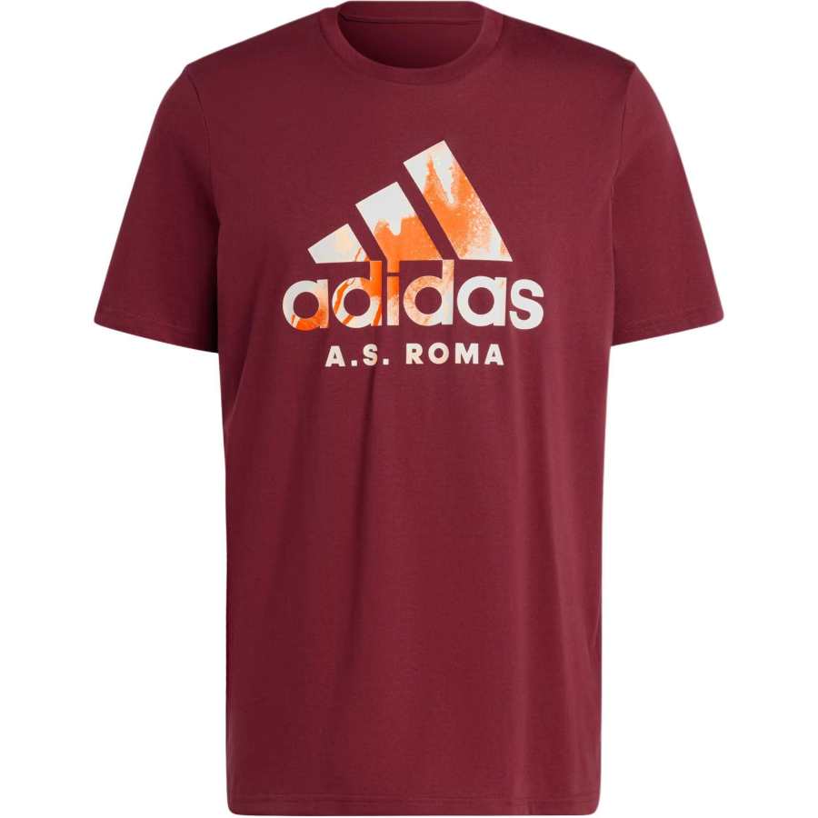 Adidas Adidas T Shirts Men's Dark Red Crew Neck Moderate Straight Fit