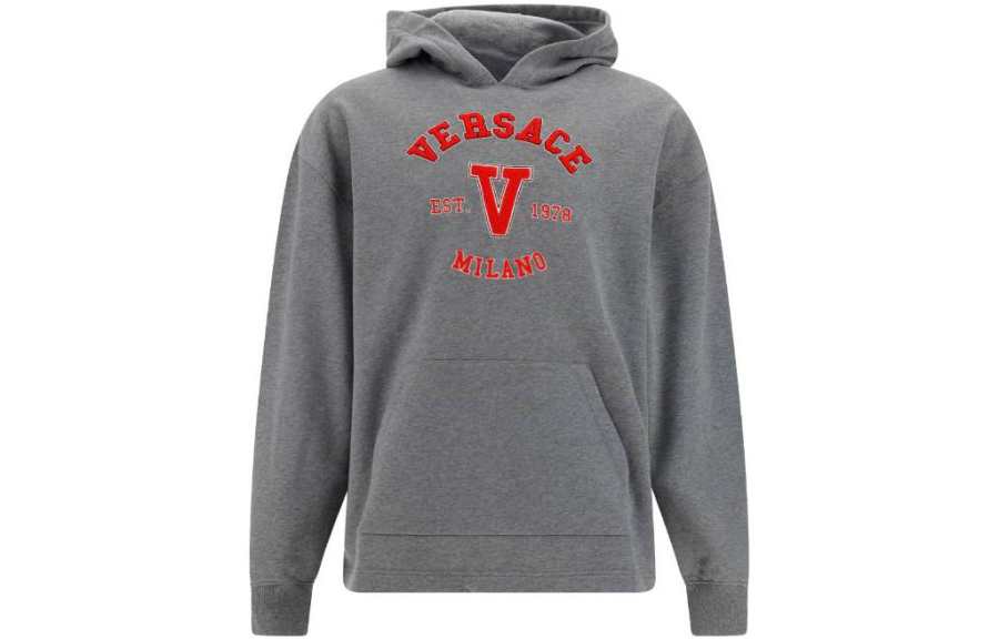 VERSACE Logo Detailed Long Sleeved Hoodie