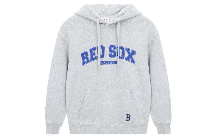 MLB College Style Series Sweatshirts Unisex Gray Hooded Moderate Regular