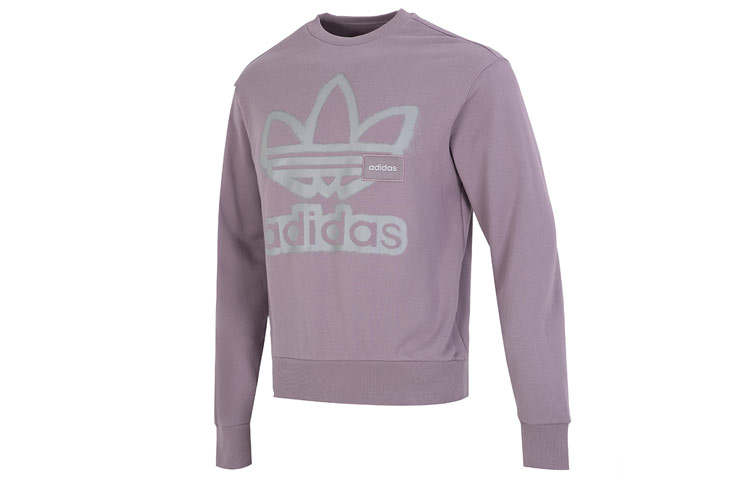 Adidas Originals Adi Color Sweatshirts Men's Purple Crew Neck Moderate Regular