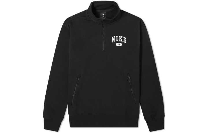 Nike Nike Sweatshirts Men's Black Stand Collar Moderate Regular