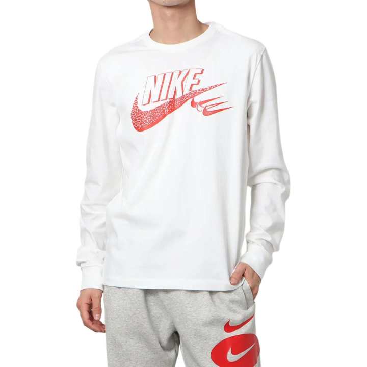 Nike Nike T Shirts Men's White Crew Neck Moderate Straight Fit