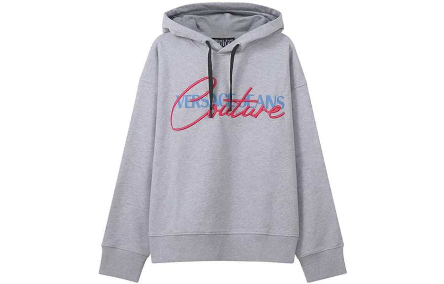 VERSACE JEANS COUTURE Sweatshirts Men's Gray Hooded Moderate Regular