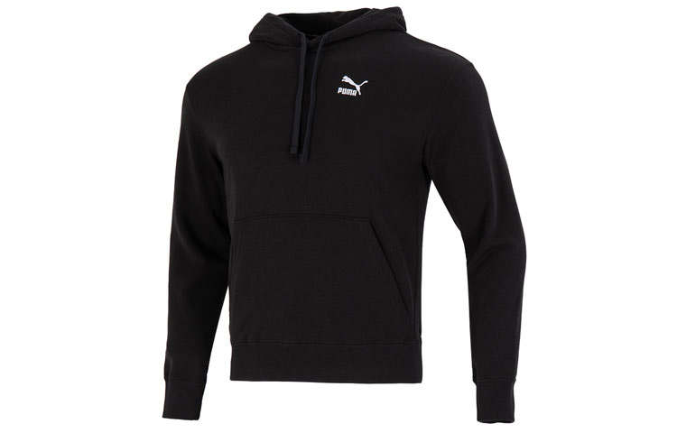 PUMA PUMA CLASSICS Sweatshirts Men's Black Hooded Moderate Regular