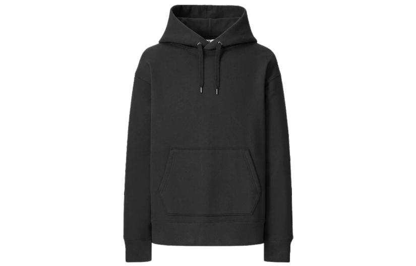 UNIQLO Sweatshirts Unisex Black Hooded Moderate Other