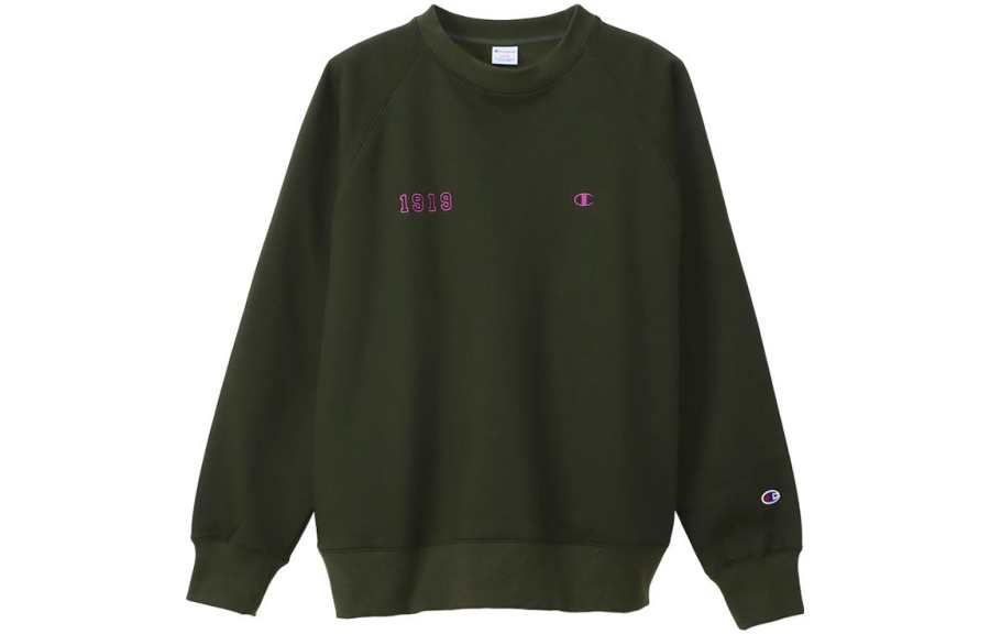 Champion FW22 Champion Classic Small Logo Thickened Fleece Lined Without Hood Pullover Casual Sports Sweatshirt