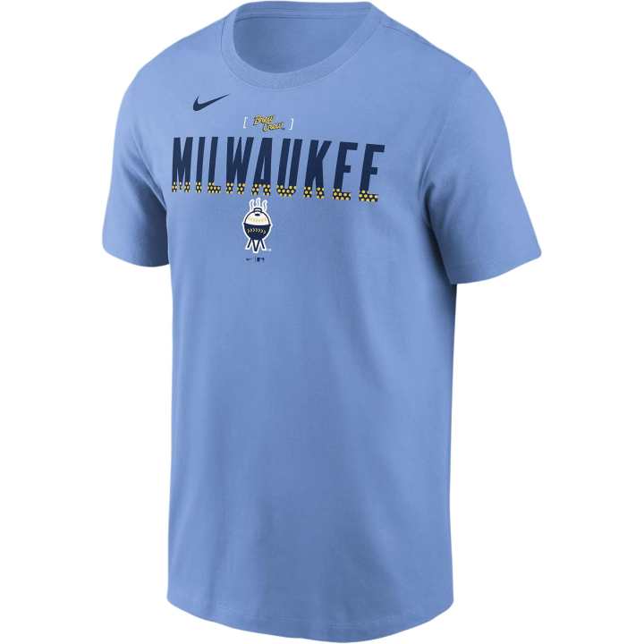 Nike Nike T Shirt Milwaukee Brewers Men's Light Blue