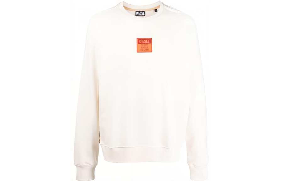 DIESEL DIESEL Sweatshirts Men's White Crew Neck Moderate Regular
