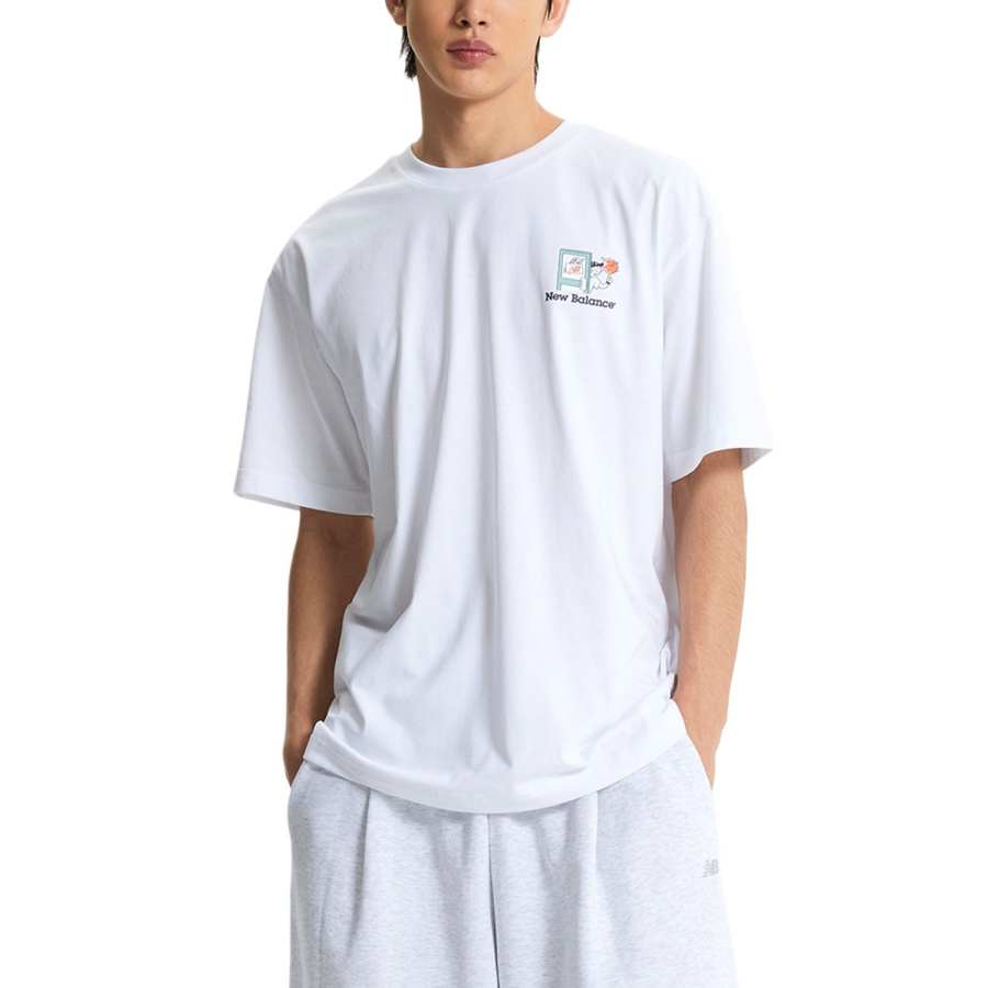 New Balance New Balance UNI NB BOY T Shirt Men's 10 White