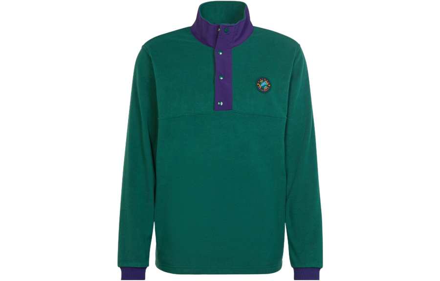 Adidas Originals Sweatshirts Men's Green Stand Collar Moderate Regular