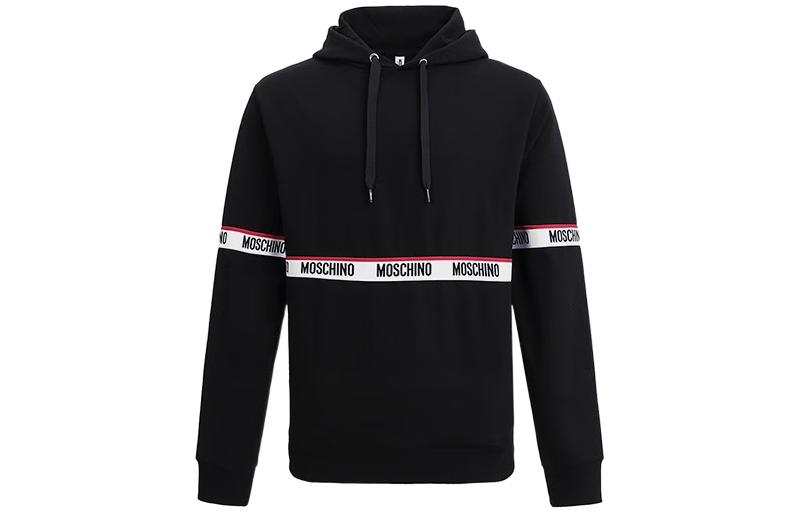 MOSCHINO Logo Trim Drawstring Hoodie