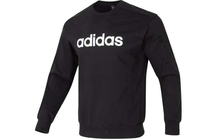 Adidas Adidas Sweatshirts Men's Black Crew Neck Moderate Other