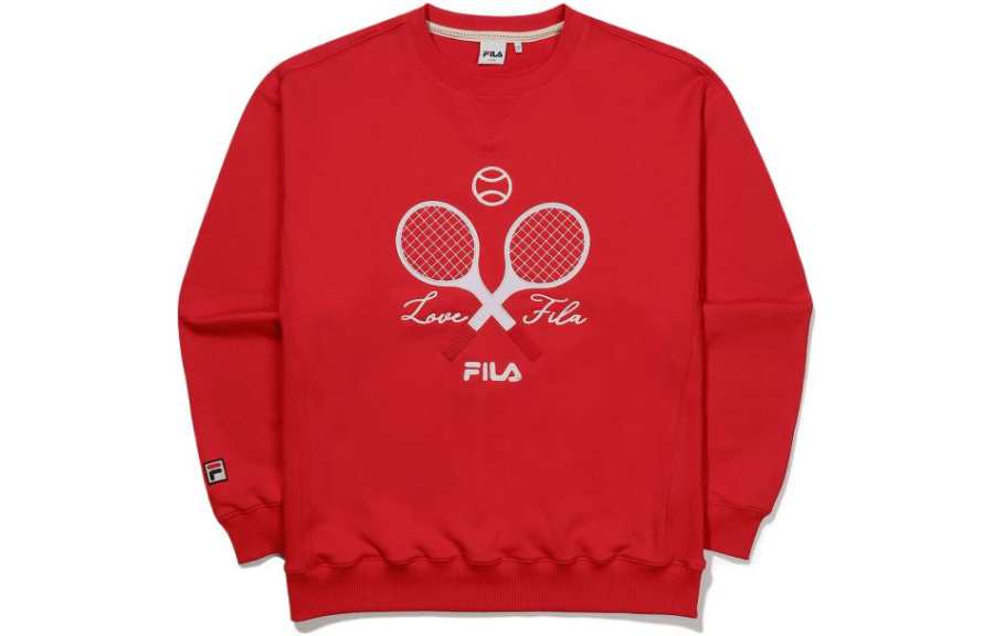 FILA Sweatshirts Unisex Red Crew Neck Moderate