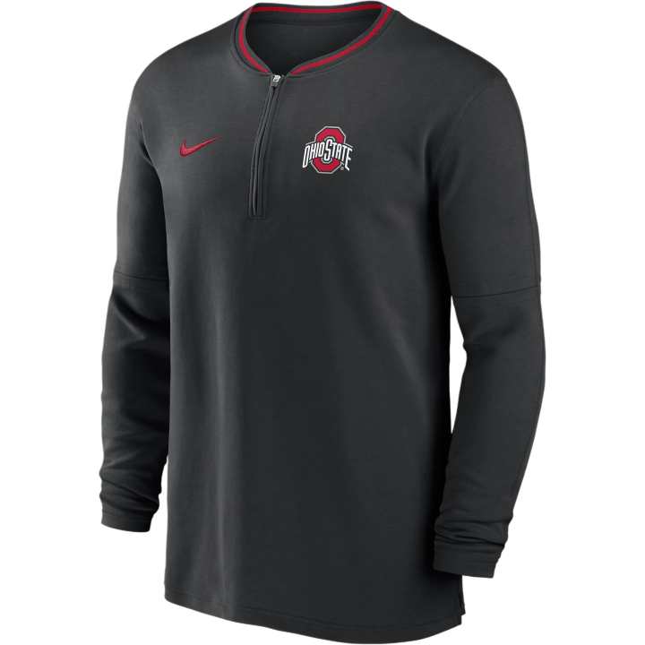 Nike Nike Ohio State Buckeyes Sideline Coach Men's Nike Dri-FIT College 1/2-Zip Long-Sleeve Top