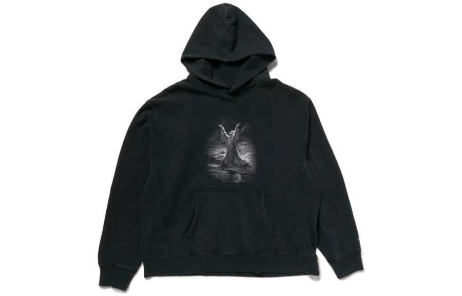 Union Sweatshirts Unisex Black Hooded Moderate Regular