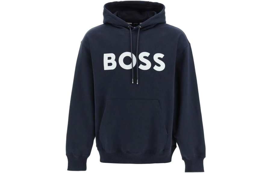 HUGO BOSS Boss HUGO BOSS Logo Printed Drawstring Hoodie
