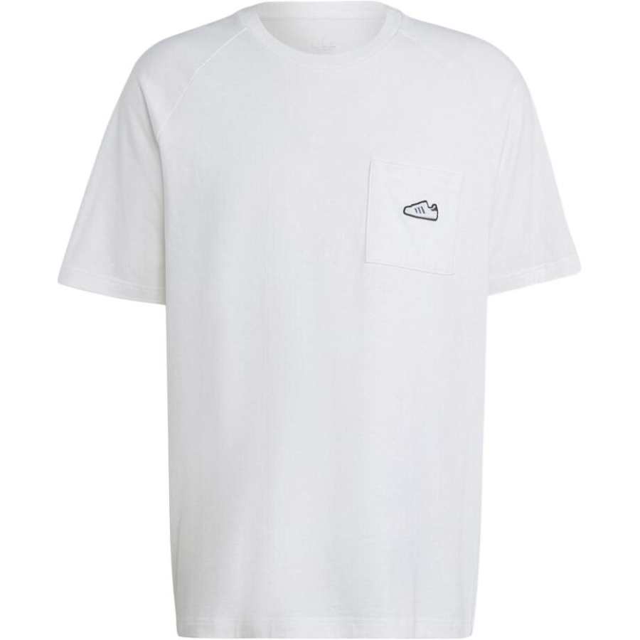 Adidas Adidas T Shirts Men's White Crew Neck Moderate