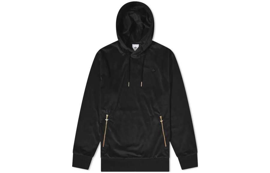 Adidas Originals Sweatshirts Men's Black Hooded Thickened Regular