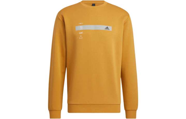 Adidas Adidas Sweatshirts Men's Yellow Crew Neck Moderate Other