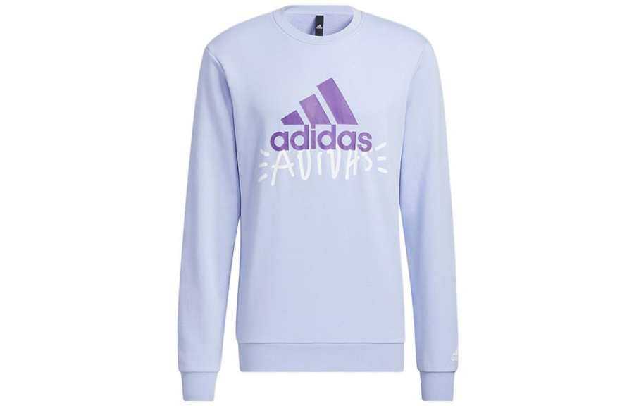 Adidas Adidas Sweatshirts Men's Purple Crew Neck Moderate Regular