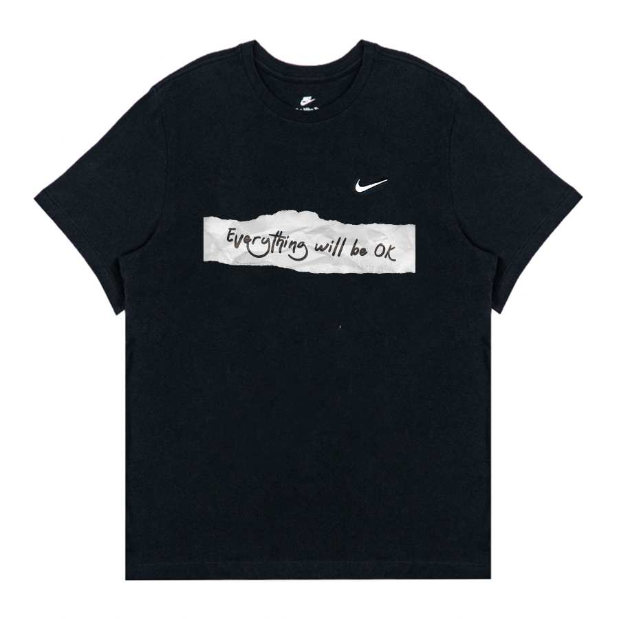 Nike Nike T Shirts Unisex Black Crew Neck Moderate Straight Fit