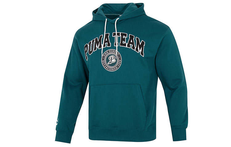 PUMA PUMA Winterized Sweatshirts Men's Green Hooded Moderate Regular