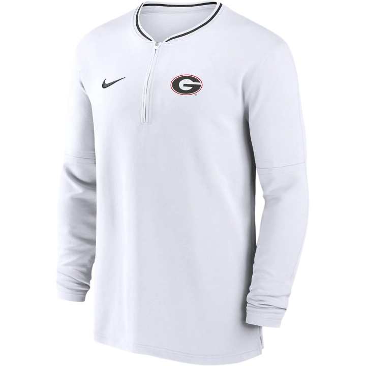 Nike Nike Georgia Bulldogs Sideline Coach Men's Nike Dri FIT College 1/2 Zip Long Sleeve Top