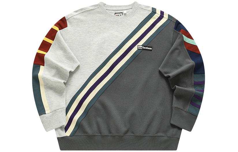 FILA FUSION x FACETASM Sweatshirt Unisex Silver Flower Gray