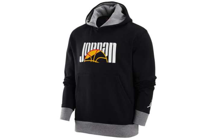 Jordan Jordan Sweatshirts Men's Black Hooded Moderate Regular