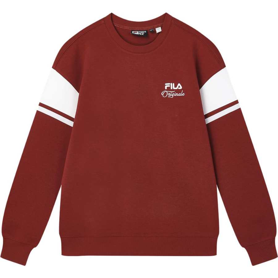 FILA Sweatshirts Men's Red Crew Neck Moderate Other
