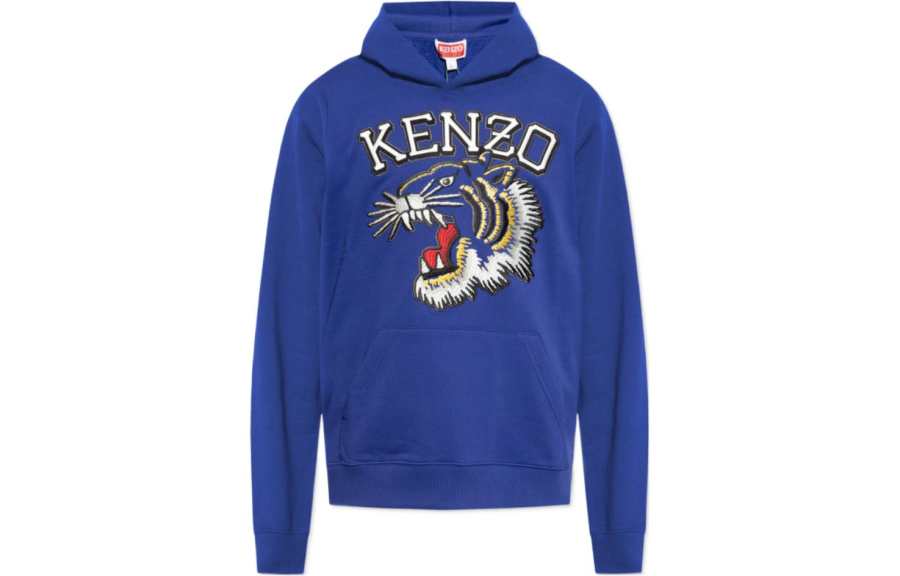 KENZO Tiger Embroidered Kangaroo-Pocketed Hoodie
