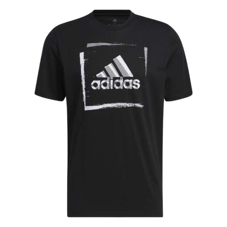 Adidas Adidas T Shirts Men's Black Crew Neck Moderate Straight Fit