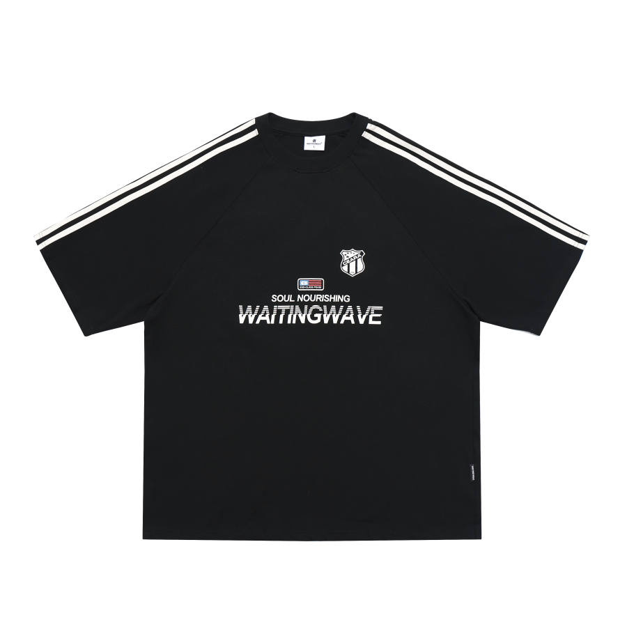 WAITINGWAVE T Shirts Unisex Crew Neck Moderate Straight Fit