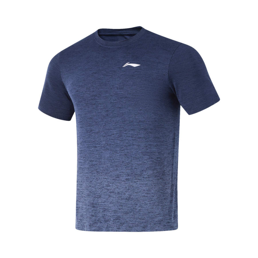 Li-Ning Li Ning Basketball Collection T Shirt Men's Dark Marine Blue Clear Sky Blue Gradient