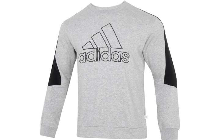 Adidas Adidas Sweatshirts Men's Gray Crew Neck Moderate Other