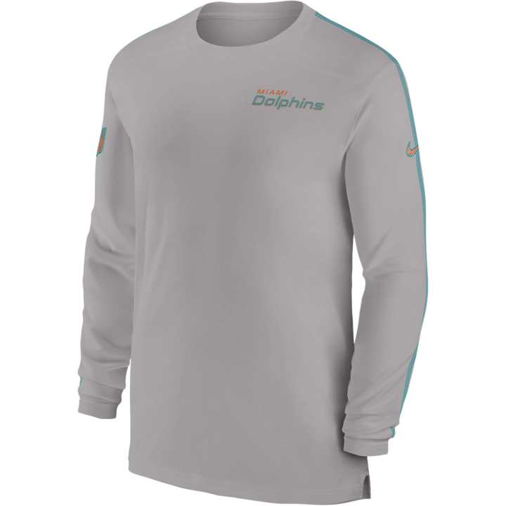Nike Nike Miami Dolphins Sideline Coach Men's Nike Dri FIT Nfl Long Sleeve Top