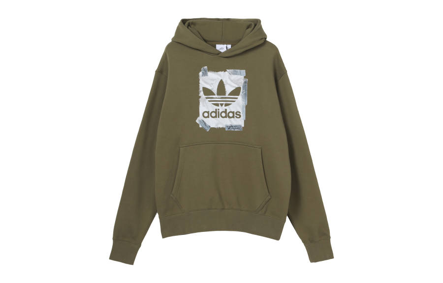 Adidas Originals Sweatshirts Unisex Green Hooded Moderate Regular