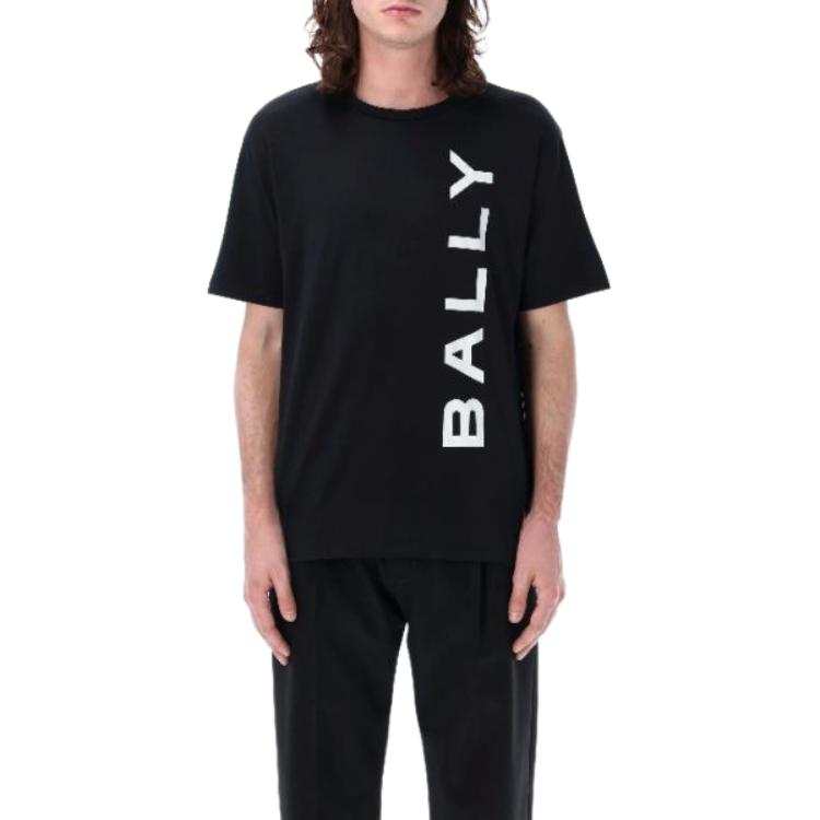 BALLY BALLY Logo Printed Crewneck T Shirt