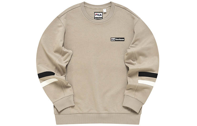 FILA FUSION Sweatshirts Men's Antler Khaki Crew Neck Moderate