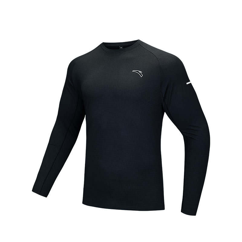 ANTA T Shirts Men's Black Crew Neck