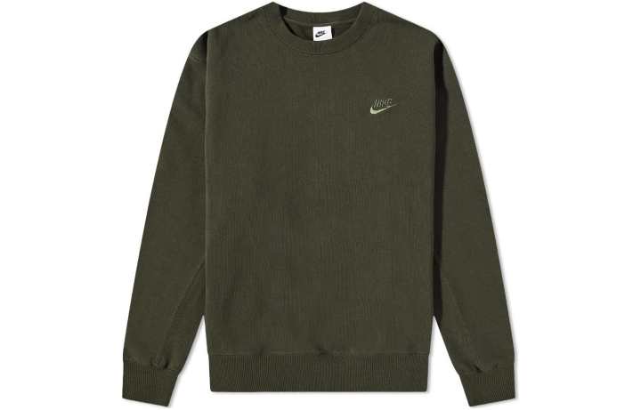 Nike Nike Sweatshirts Men's Dark Green Crew Neck Moderate Regular