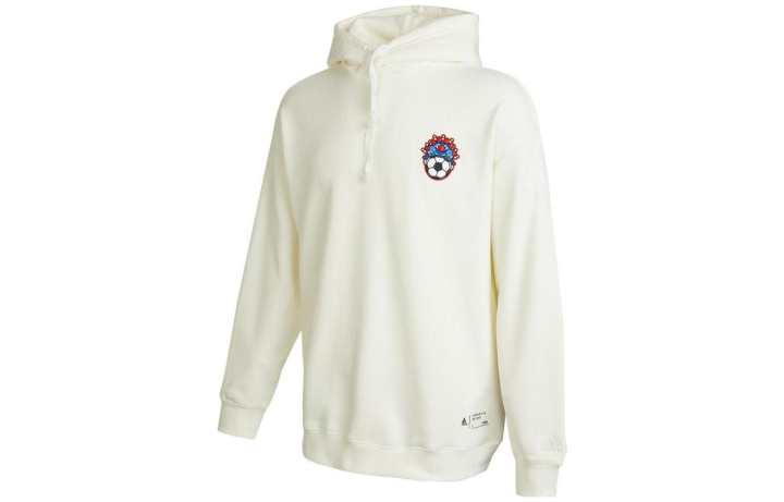 Adidas Adidas Sweatshirts Unisex White Hooded Moderate Regular