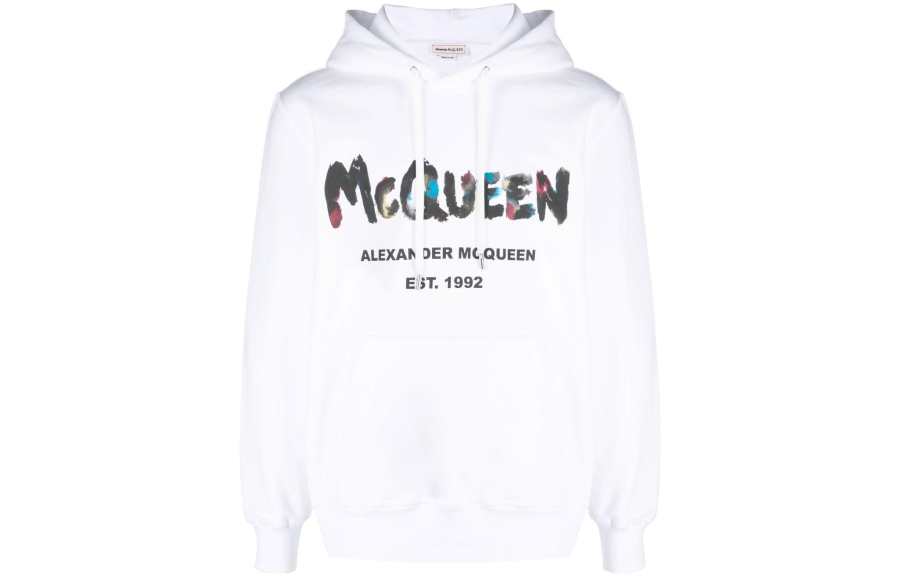 Alexander McQueen Graffiti-print cotton hoodie