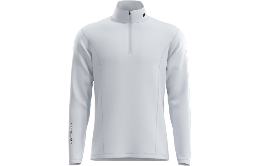 HOTSUIT Brand Logo Printed Grid Fleece Running Thermal Stand Collar Zippers Sports Fleece Long Sleeved Fleece Lined