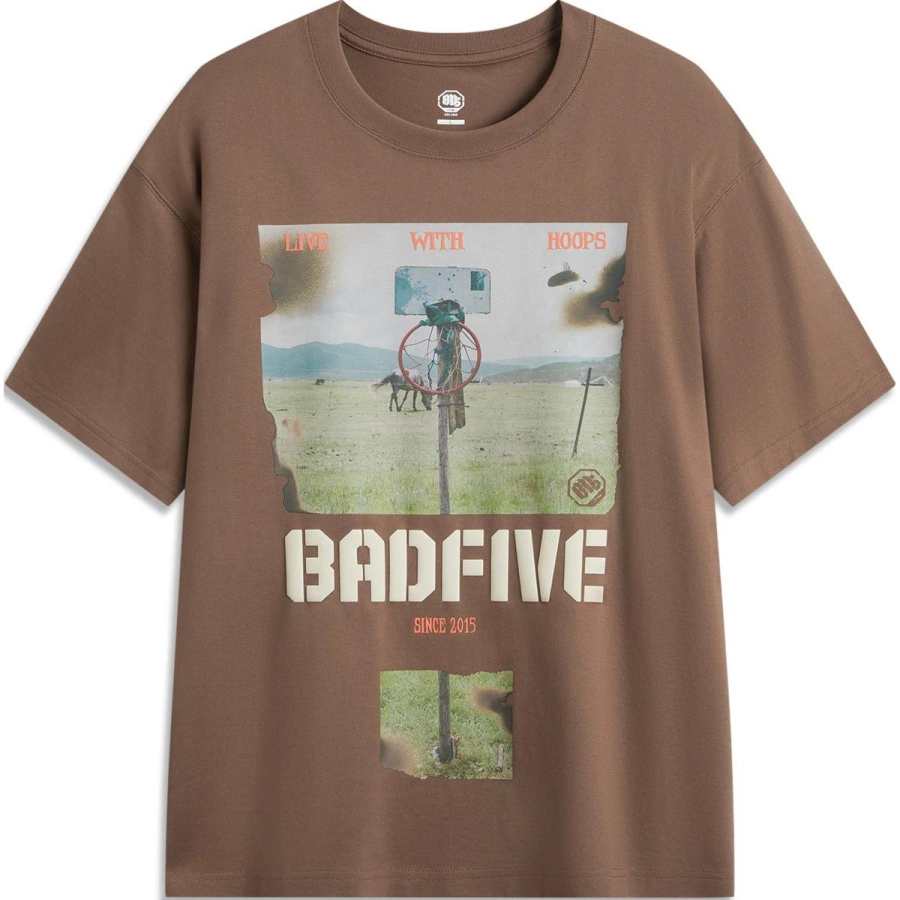 Li-Ning Li Ning Badfive T Shirt Men's Brown