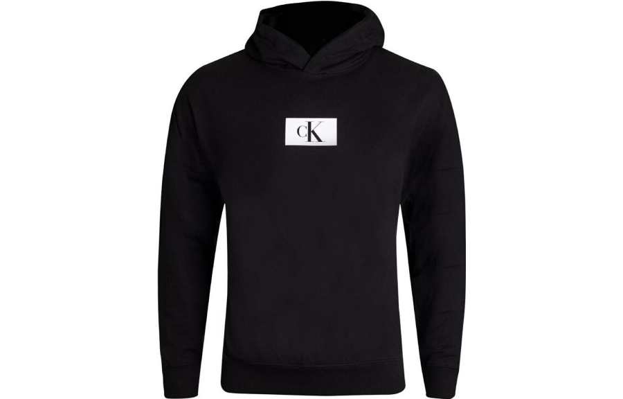 Calvin Klein Sweatshirts Men's Black Hooded Moderate Other