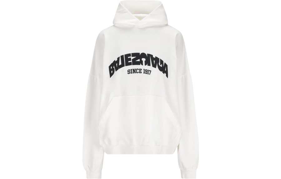 Balenciaga FW23 Sweatshirt Loose Fit Unisex White