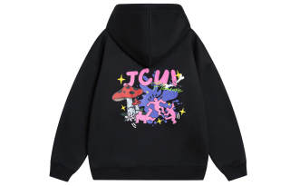 JCUI Sweatshirts Unisex Hooded Thickened Cardigan