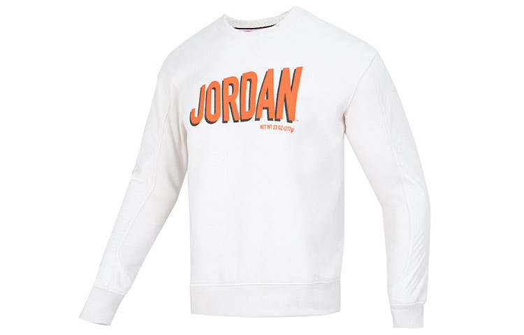 Jordan Jordan Flt Mvp Gfx Flc Crew Sweatshirts Men's White Crew Neck Moderate Regular